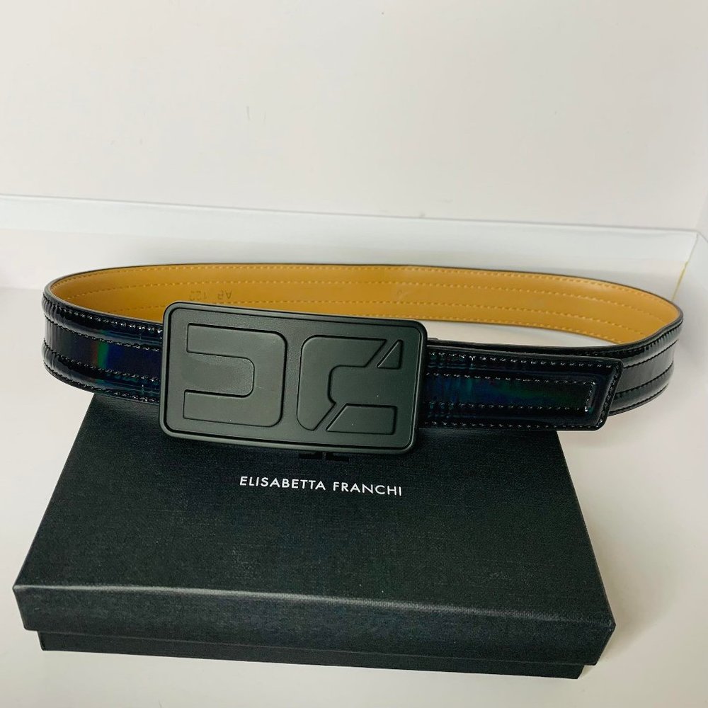 Elisabetta Franchi Iridescent Belt - Luxury Italian Designer XS US 2 EU 40